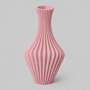 Light pink spiral vase