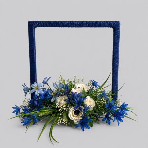 Mixed Blues 30cm Flower Square for Hire – Party Hire Boksburg, East Rand & Surrounding Areas