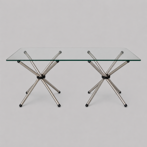 Rect glass table
