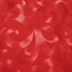 Red patterned tablecloth