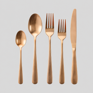 Rose gold cutlery
