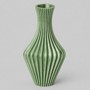 Sage green plastic vase