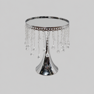 Silver bauble cake stand