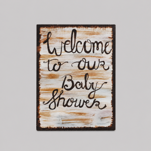 Welcome baby shower brown