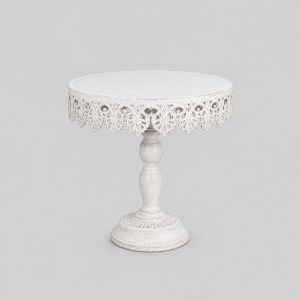 White cake stand