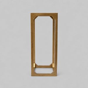 Wooden rectangular plinth