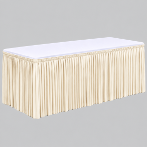 Skirt narrow pleat creme 3m