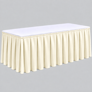 Skirt wide pleat creme 3m