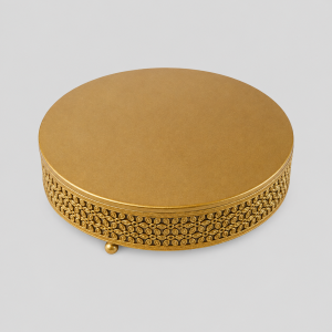 Gold cake stand large