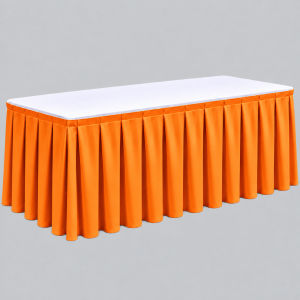 Skirt wide pleat orange 3m