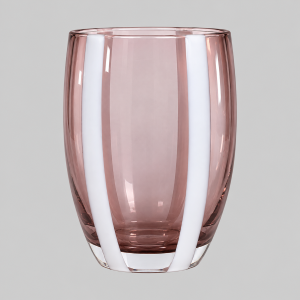 Pink stripe tealight holder