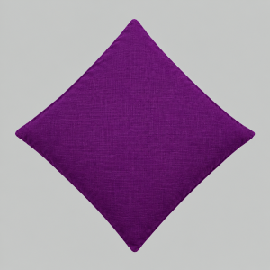 Purple linen cushion