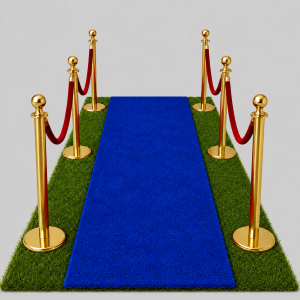 Royal blue carpet
