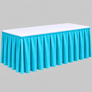 Skirt wide pleat Turquoise blue 3m