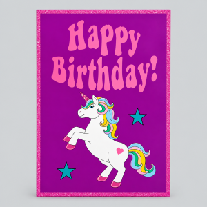 Unicorn happy birthday