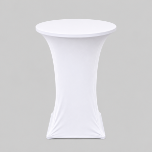 White stretch cocktail tablecloth